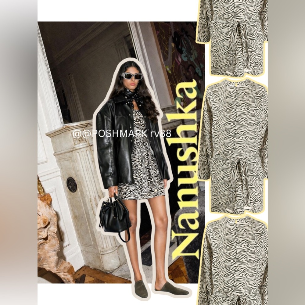NANUSHKA ZEBRA Belted Mini Dress